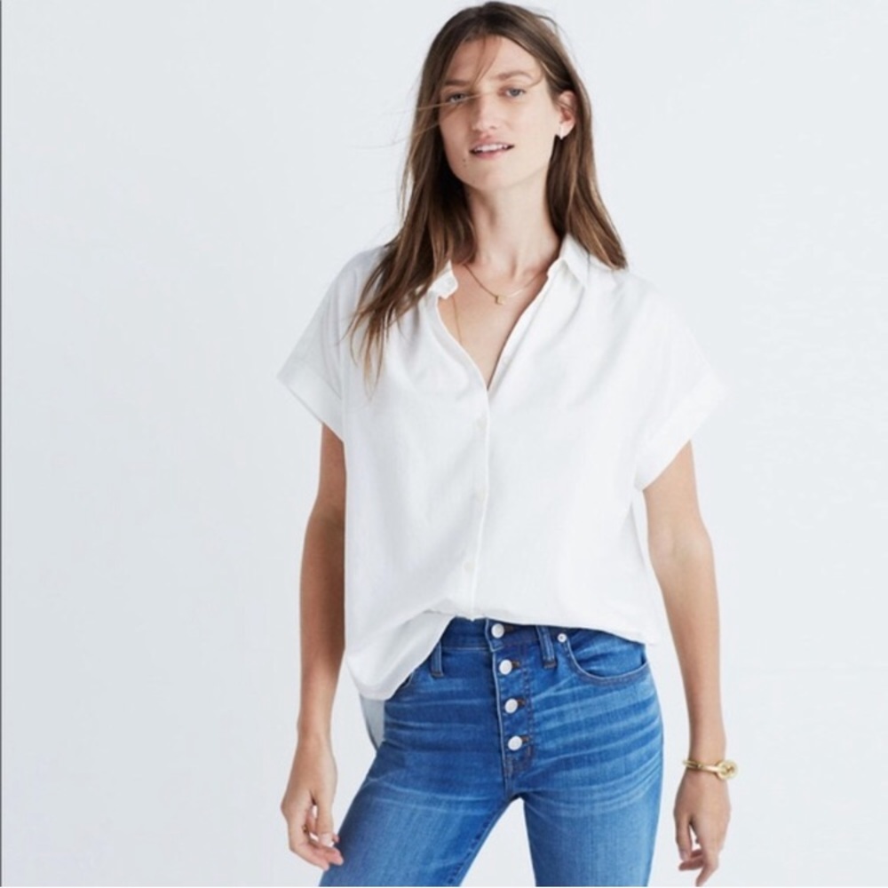 Madewell classic central shirt (white)